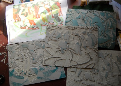 Paul Cleden - Printmaker and Illustrator blog image - Somerset House Skateing