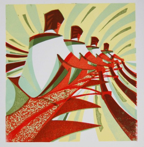 Paul Cleden - Printmaker and Illustrator blog image - The Four, final proof