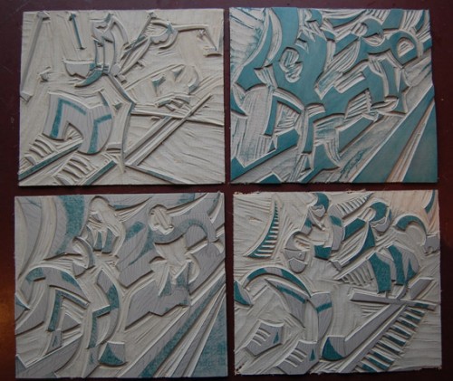 Paul Cleden - Printmaker and Illustrator blog image - Ski Cross