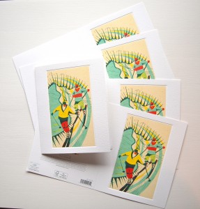 Paul Cleden - Printmaker and Illustrator blog image - Down Hill Skiers