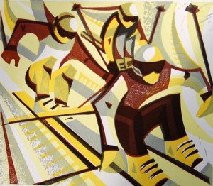 Paul Cleden - Printmaker and Illustrator blog image - Ski Cross Proof