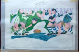Paul Cleden - Printmaker and Illustrator blog image - Rugby Scrum