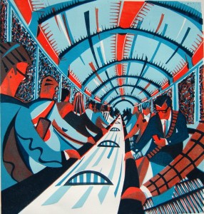 Paul Cleden - Printmaker and Illustrator blog image - Escalator talk
