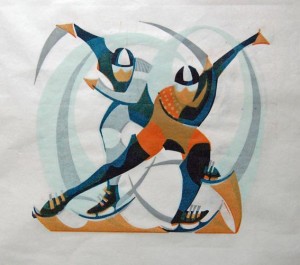Paul Cleden - Printmaker and Illustrator blog image - Speed Skate proof.