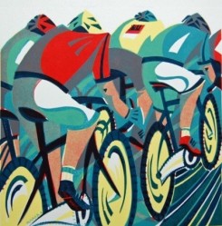 Paul Cleden - Printmaker and Illustrator blog image - Peloton finished